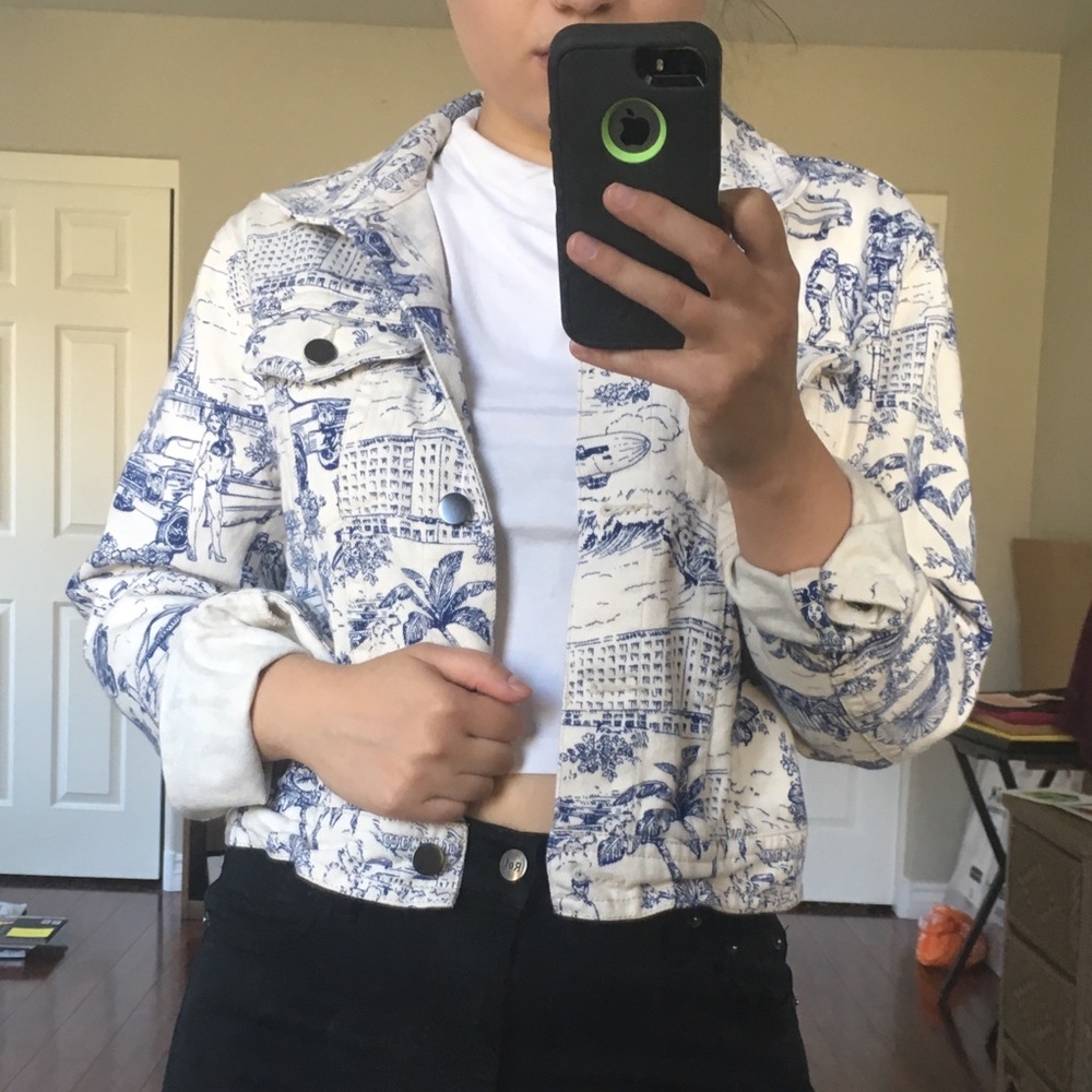 American Apparel women’s cropped denim jacket